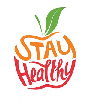 Logotipo de la manzana Stay Healthy