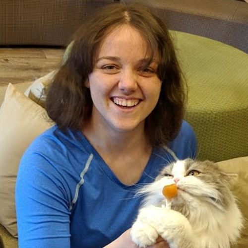 Morgan Imel with cat