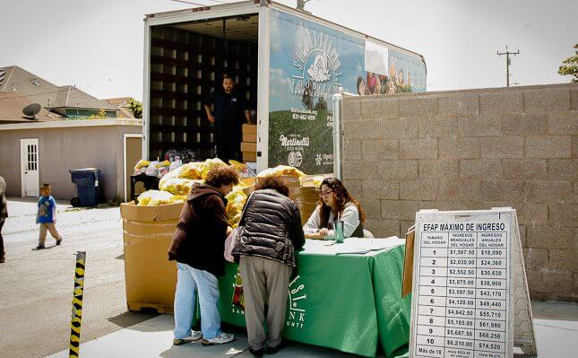 Segunda Cosecha en el evento de distribución de alimentos