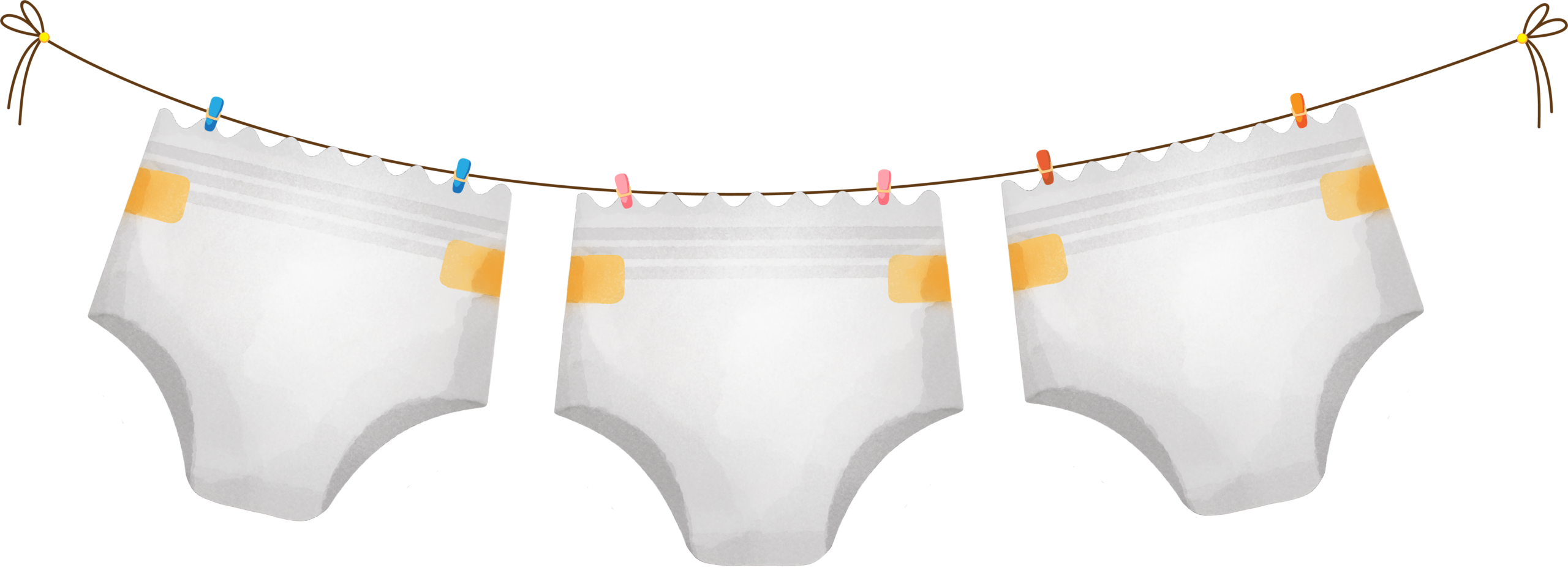 diapers on the line